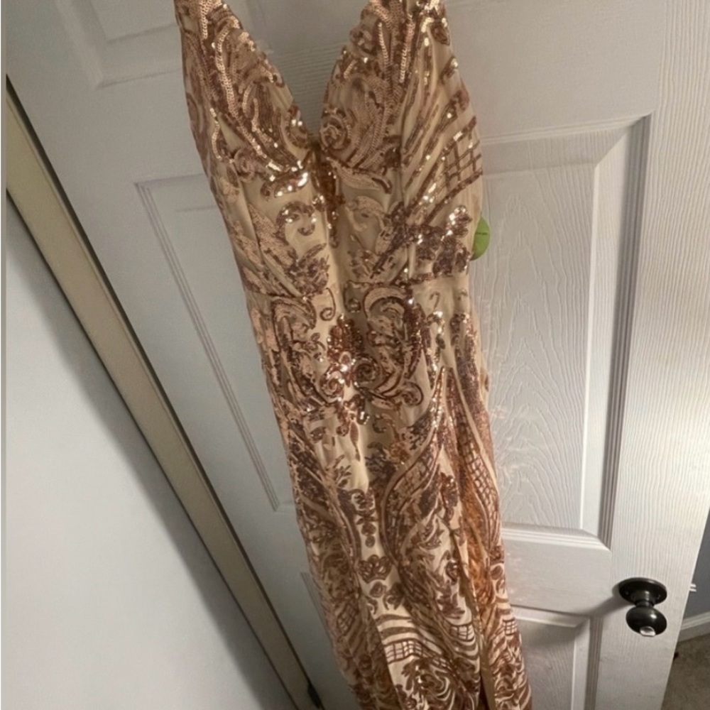 Windsor Gold and Cream Sequin Dress